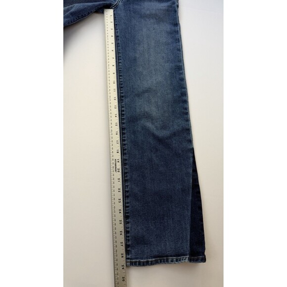 Hudson Rosalie High Rise Wide Leg Jeans Women 24 Two Tone Color Block Denim Boho - Picture 10 of 11